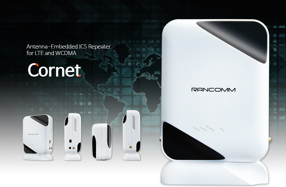 Cornet antenna-embedded ICS repeater for LTE and WCDMA — product images